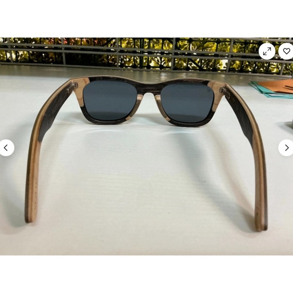 Woodzee Recycled Skateboard Sunglasses Size 53-24-147 (Malibu) LtGrnTreCamo - Picture 4 of 4